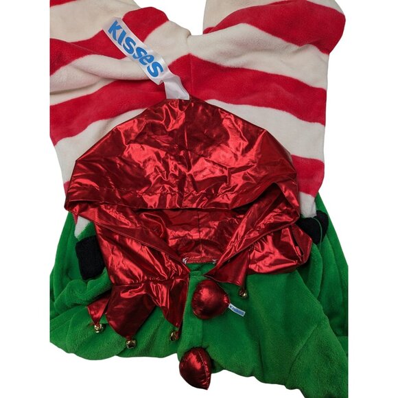 Hersheys Kisses Elf Christmas Jumpsuit Women Size M Holiday Festive Cozy Costume - Picture 7 of 16